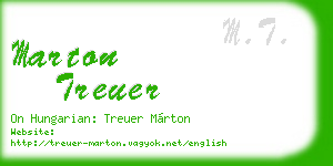 marton treuer business card